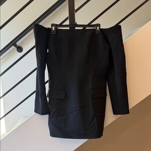 Elegant Black Off-Shoulder Women's Dress